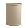 14" Oval Metal Fire Retardant w/ 13 Qt. Wastebasket (Contempo Beige)